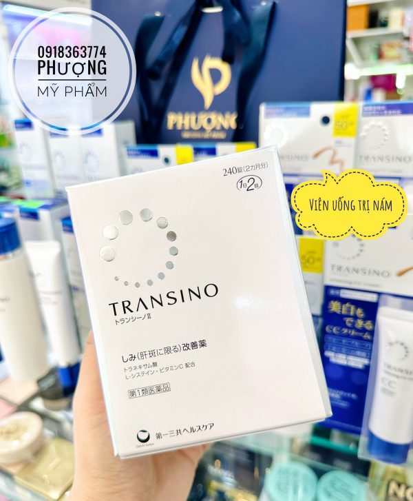 Viên uống Trị nám, tàn nhang và làm trắng da Transino Whitening